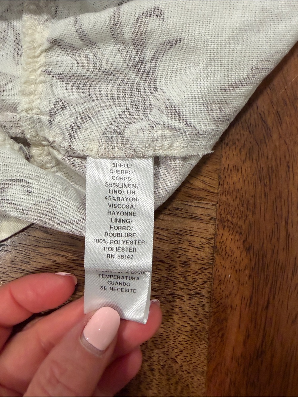 London Times Women’s Cream Maxi Dress with Brown Floral Print and Slit Sz 12 - Picture 8 of 14